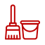 BUCKET AND MOP ICON